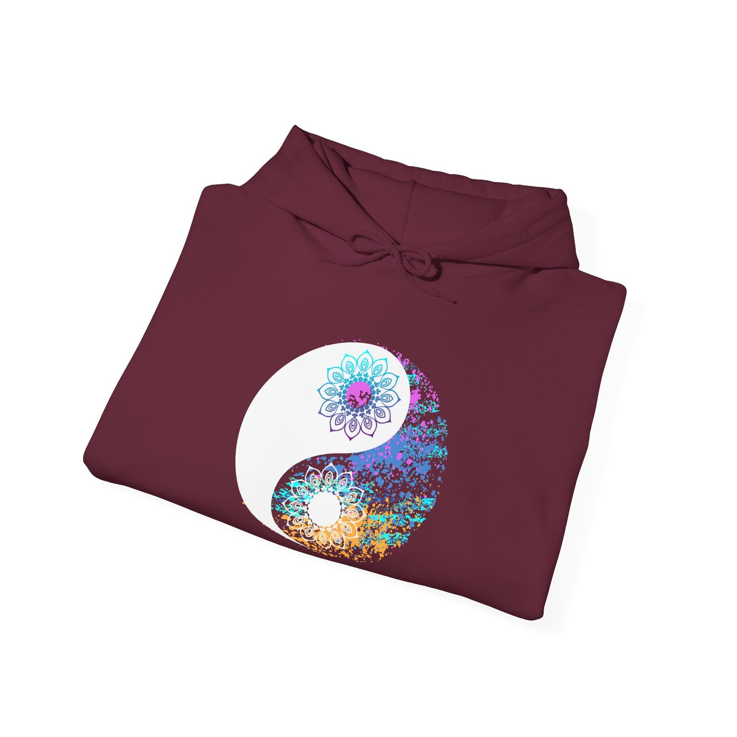 Colorful Lotus Yin Yang Hoodie