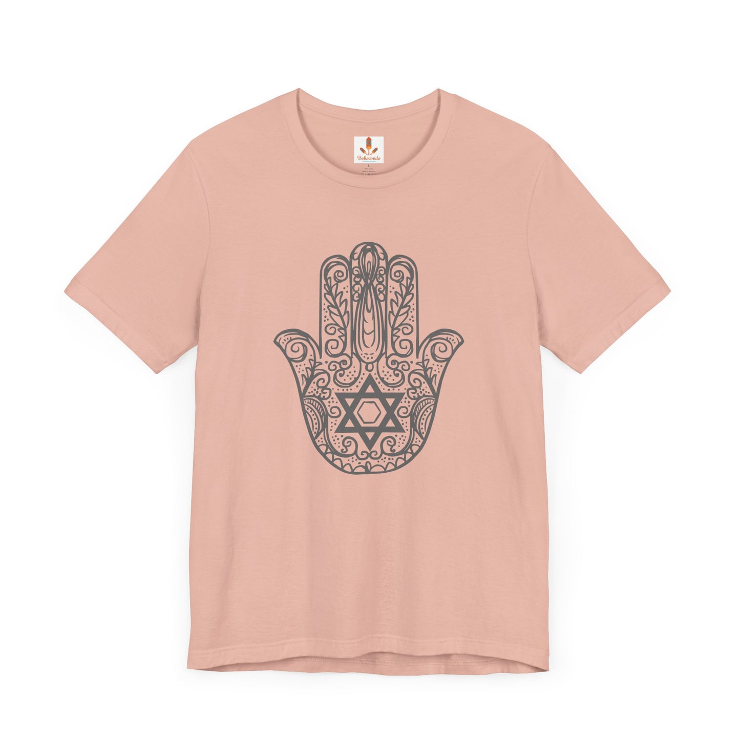 Intricate Hamsa Hand with Star of David T-shirt