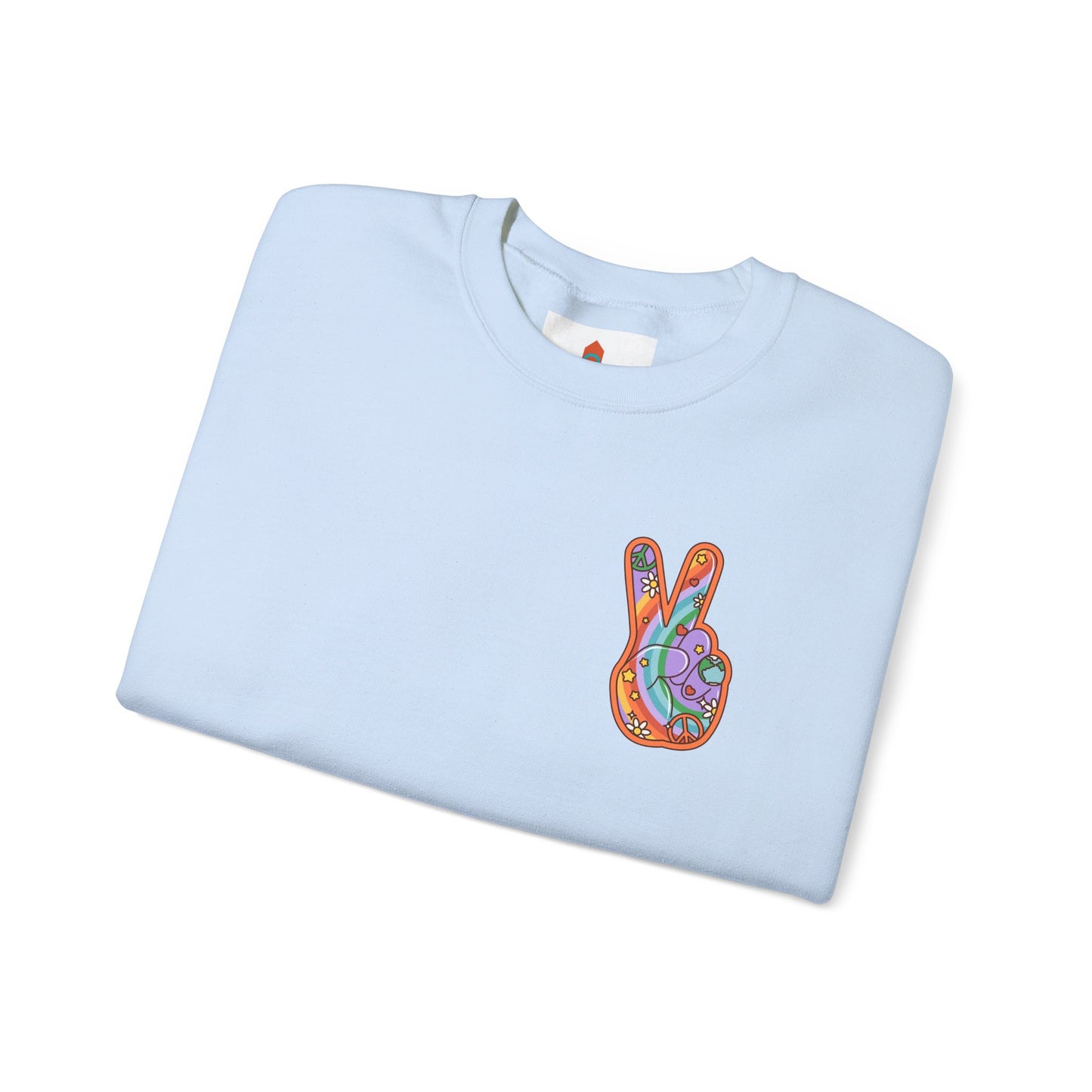 Hippie Peace Hand Sign Sweatshirt