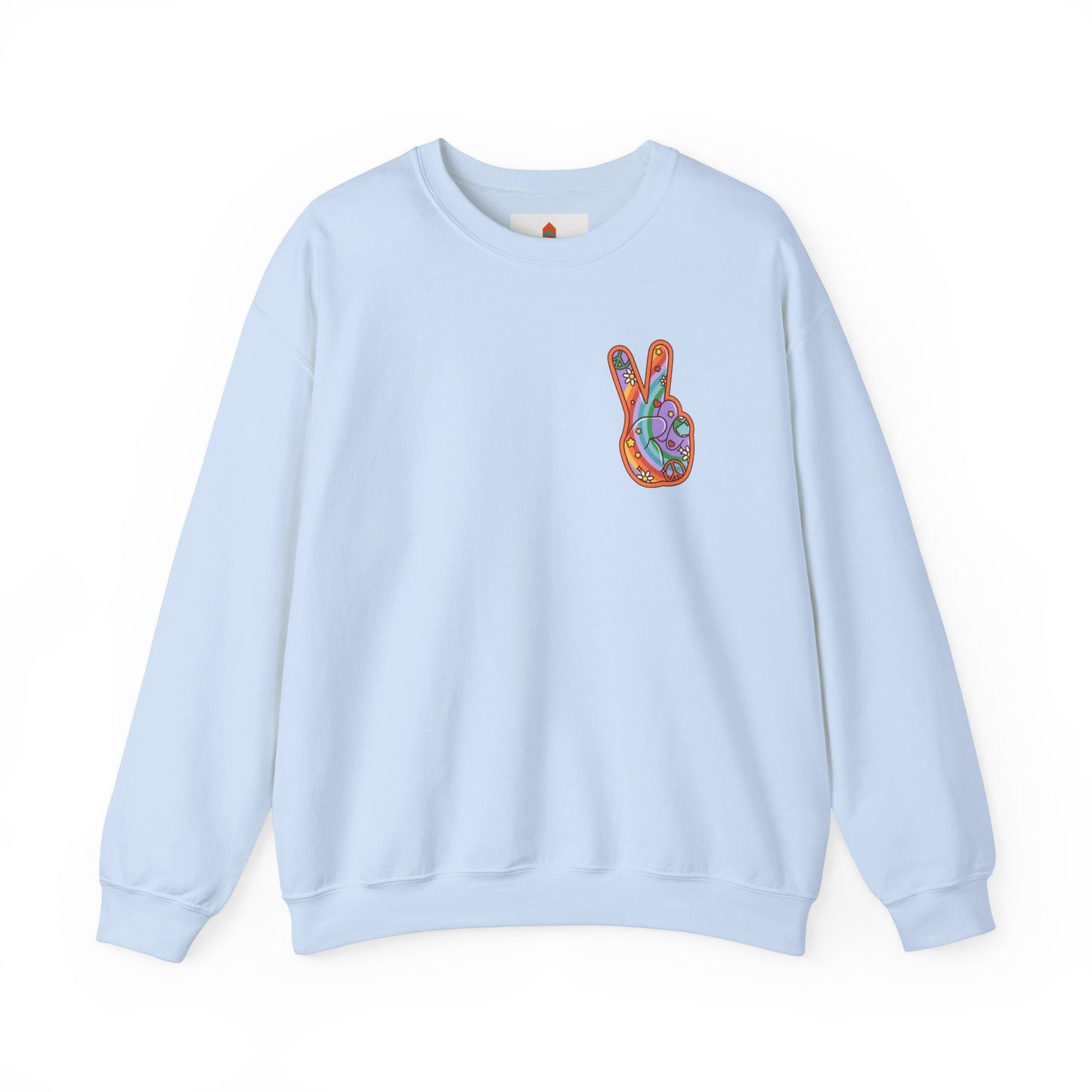 Hippie Peace Hand Sign Sweatshirt