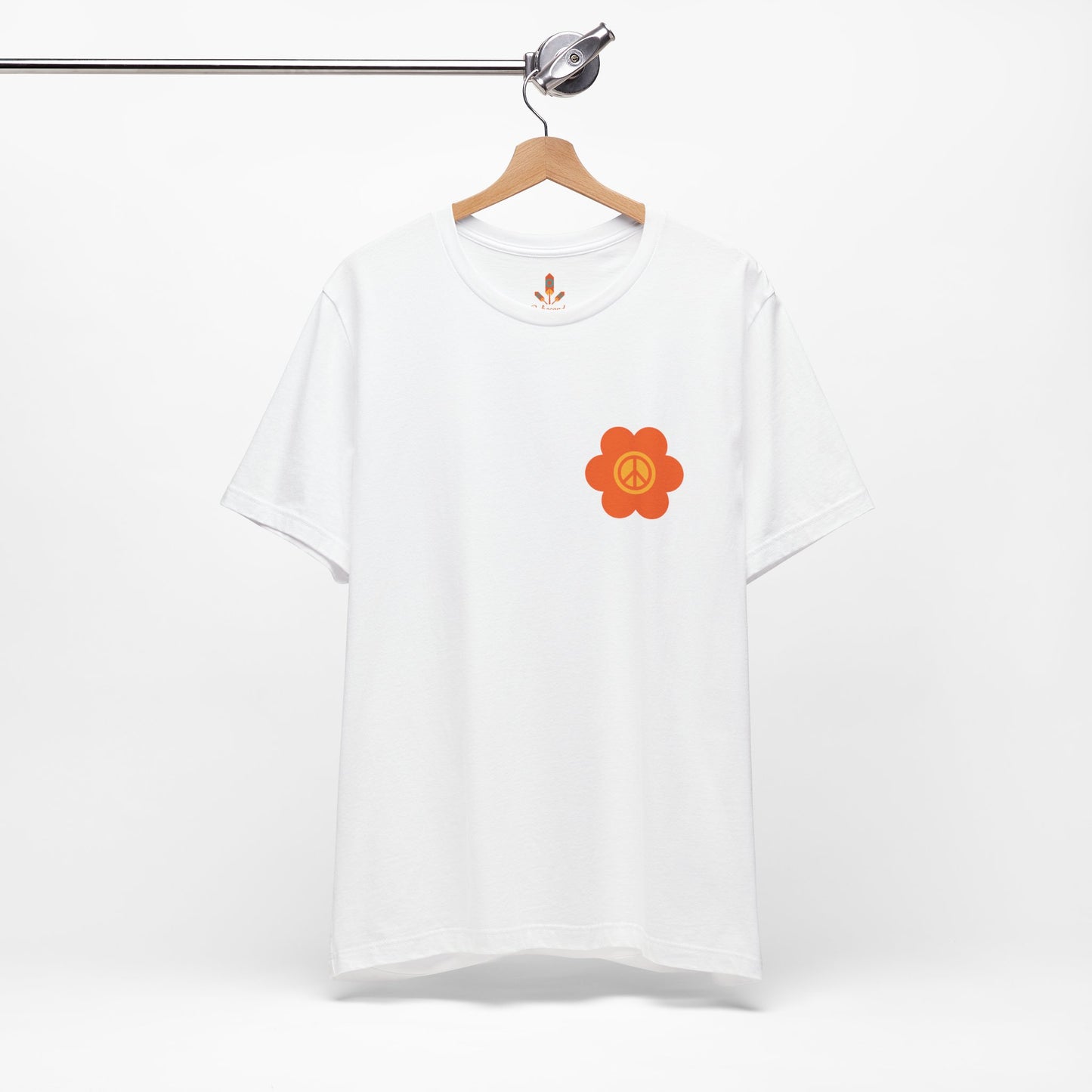 Peace Sign in Orange Flower T-shirt