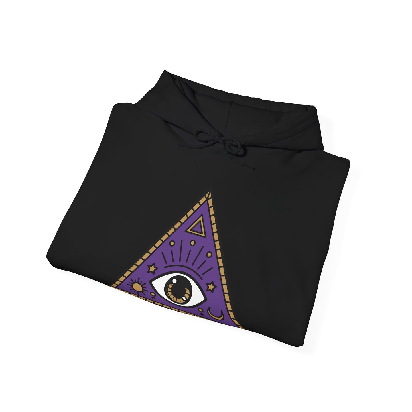 White Evil Eye and Pyramid Hoodie