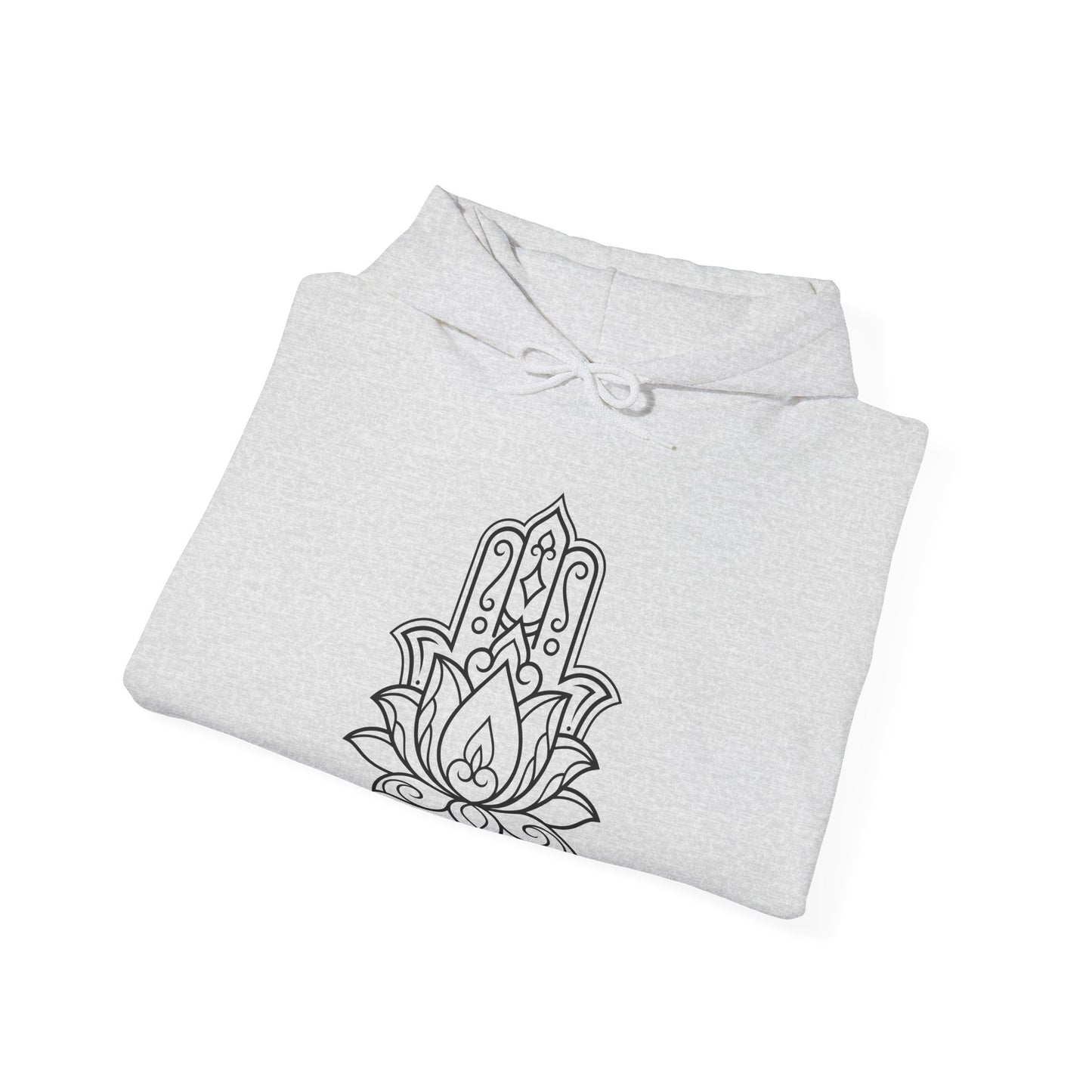 Hamsa Lotus Design Hoodie