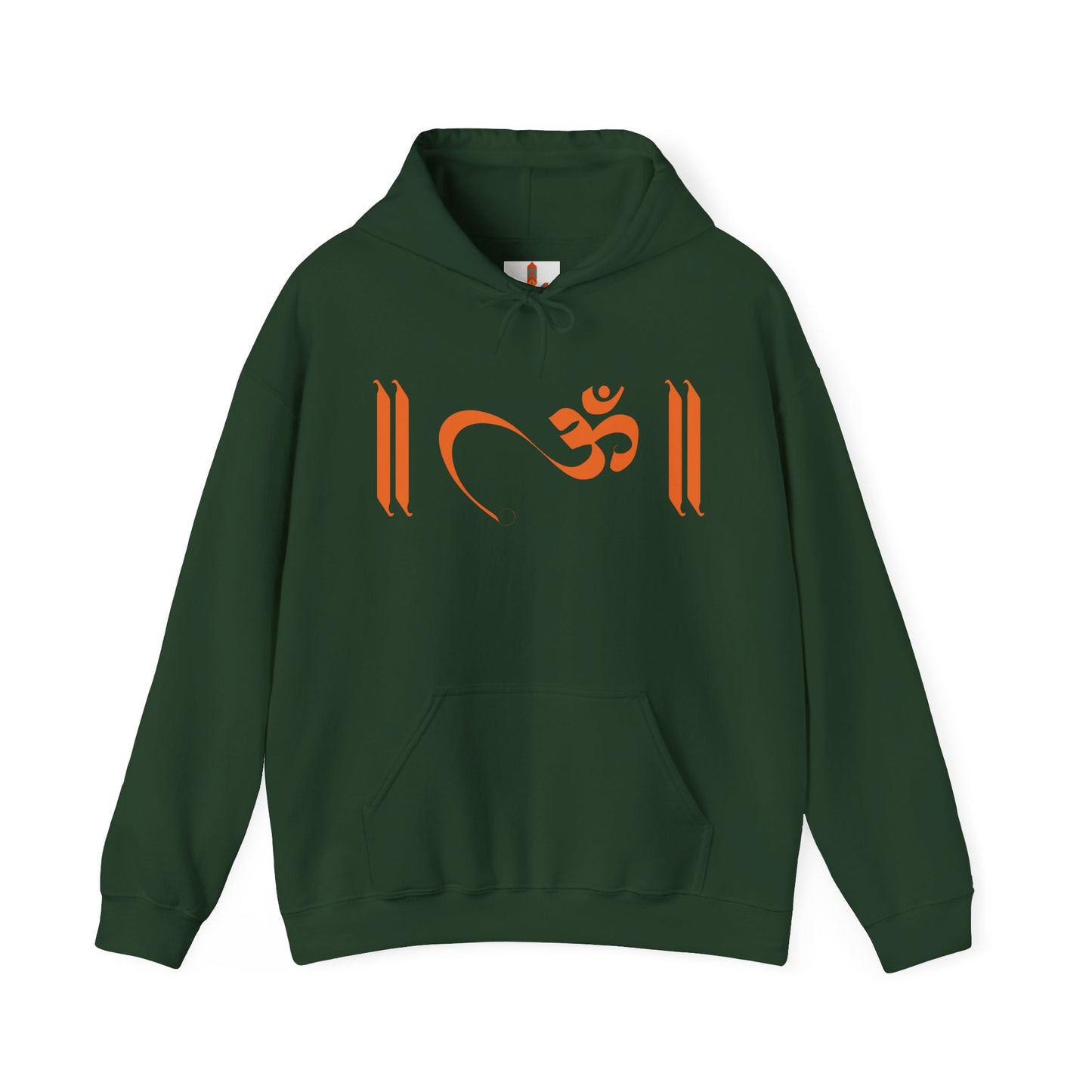 Om Written in Orange Hoodie