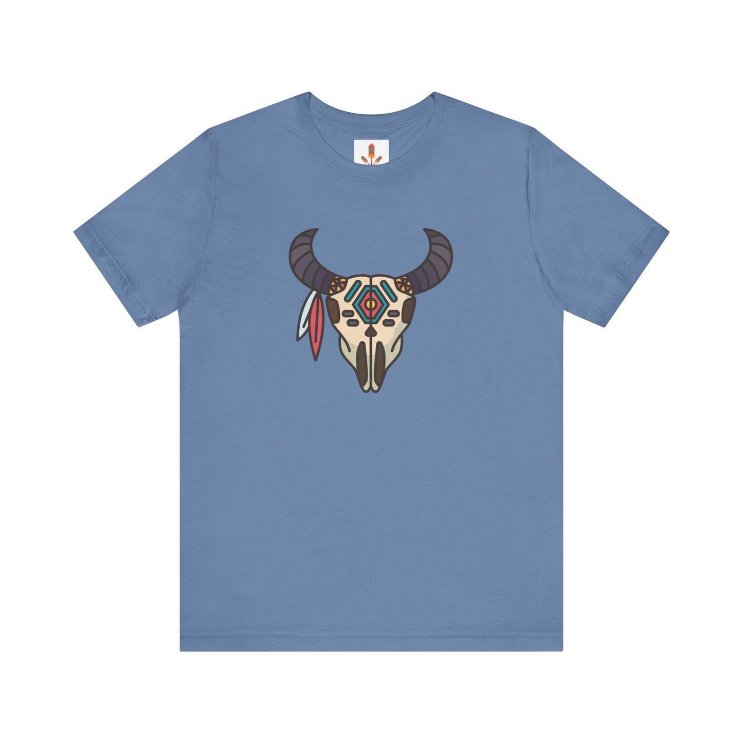 Buffalo Skull with Native Patterns T-shirt