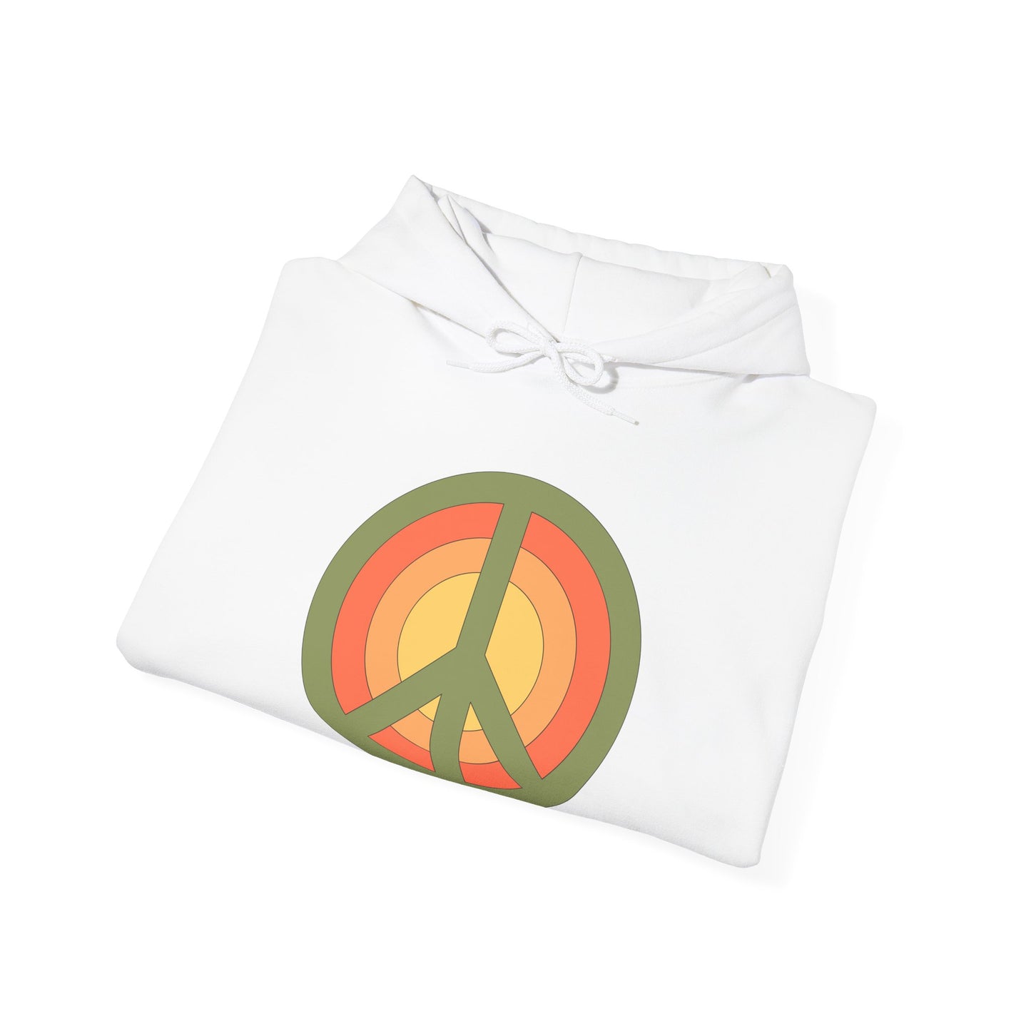 Retro Peace Sign Design Hoodie