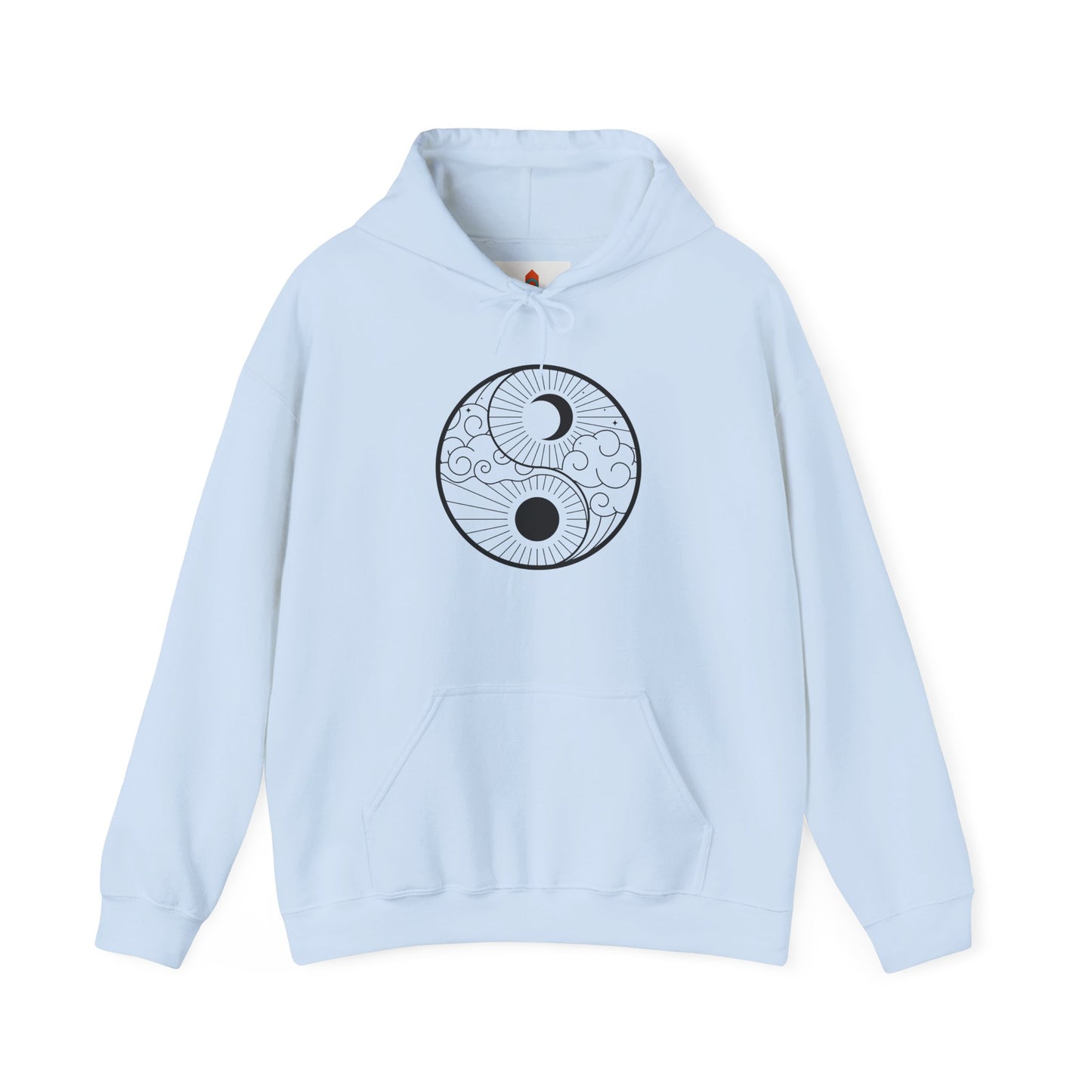 Yin Yang Sun and Moon Design Hoodie