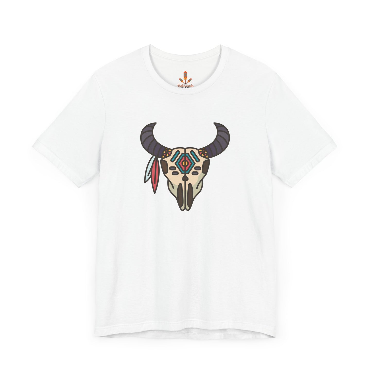 Buffalo Skull with Native Patterns T-shirt