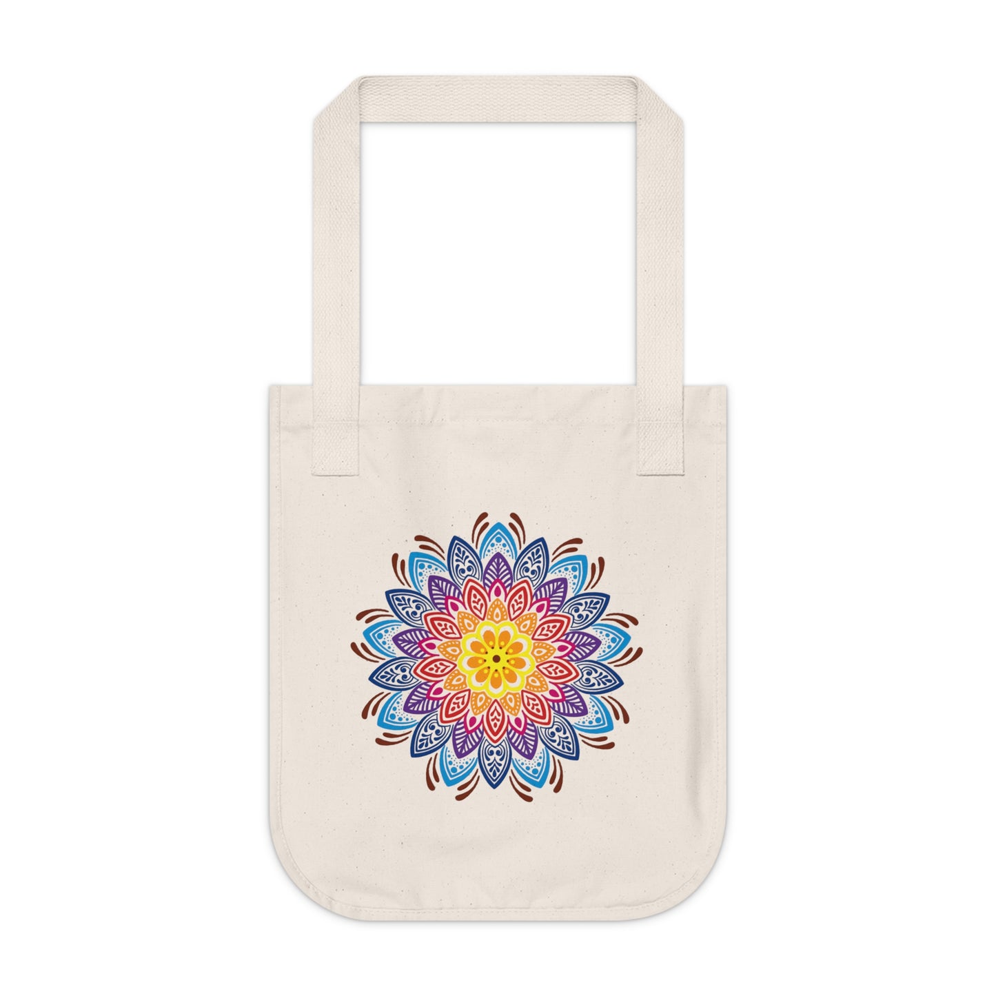 Mandala Pattern Organic Canvas Tote Bag