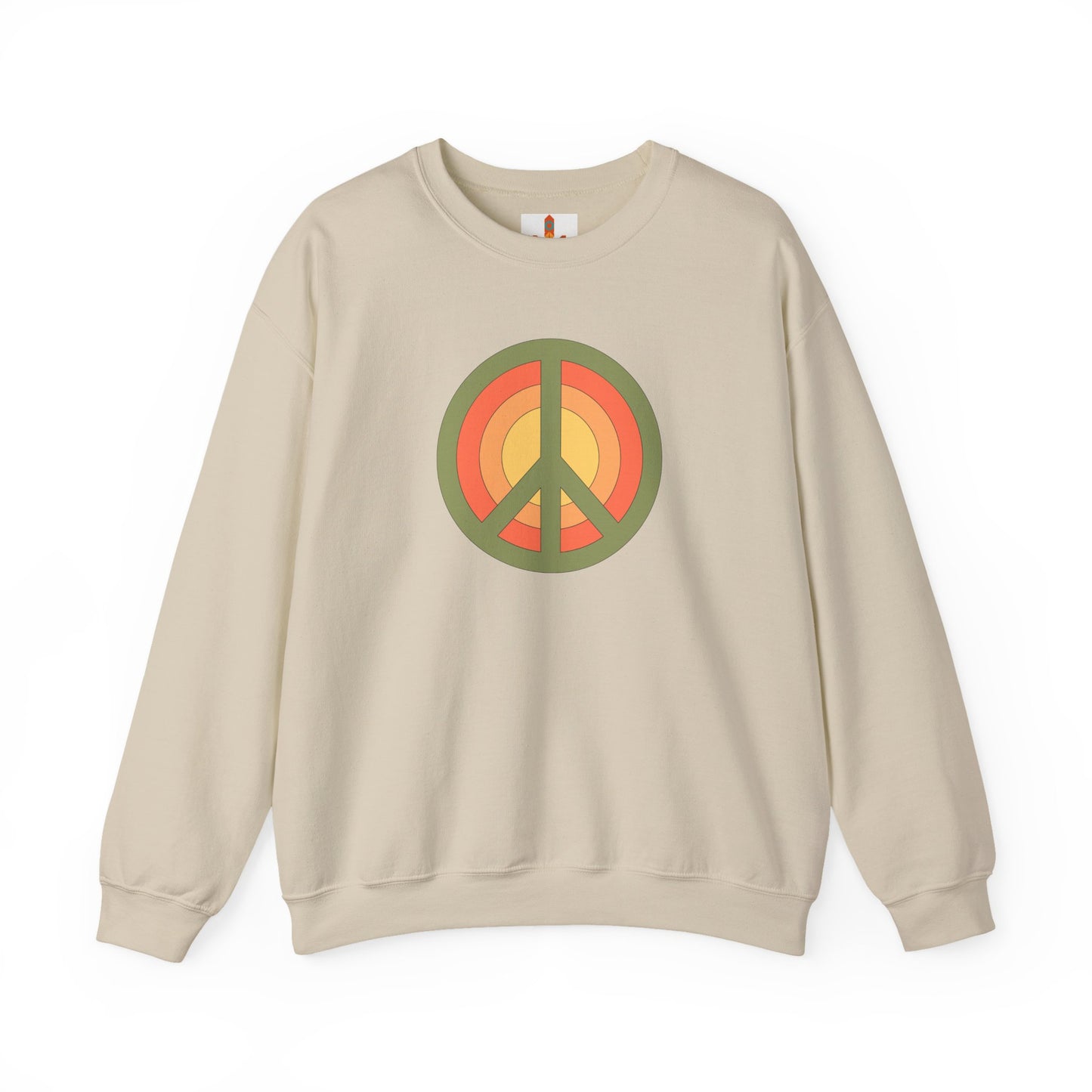 Retro Peace Sign Design Sweatshirt