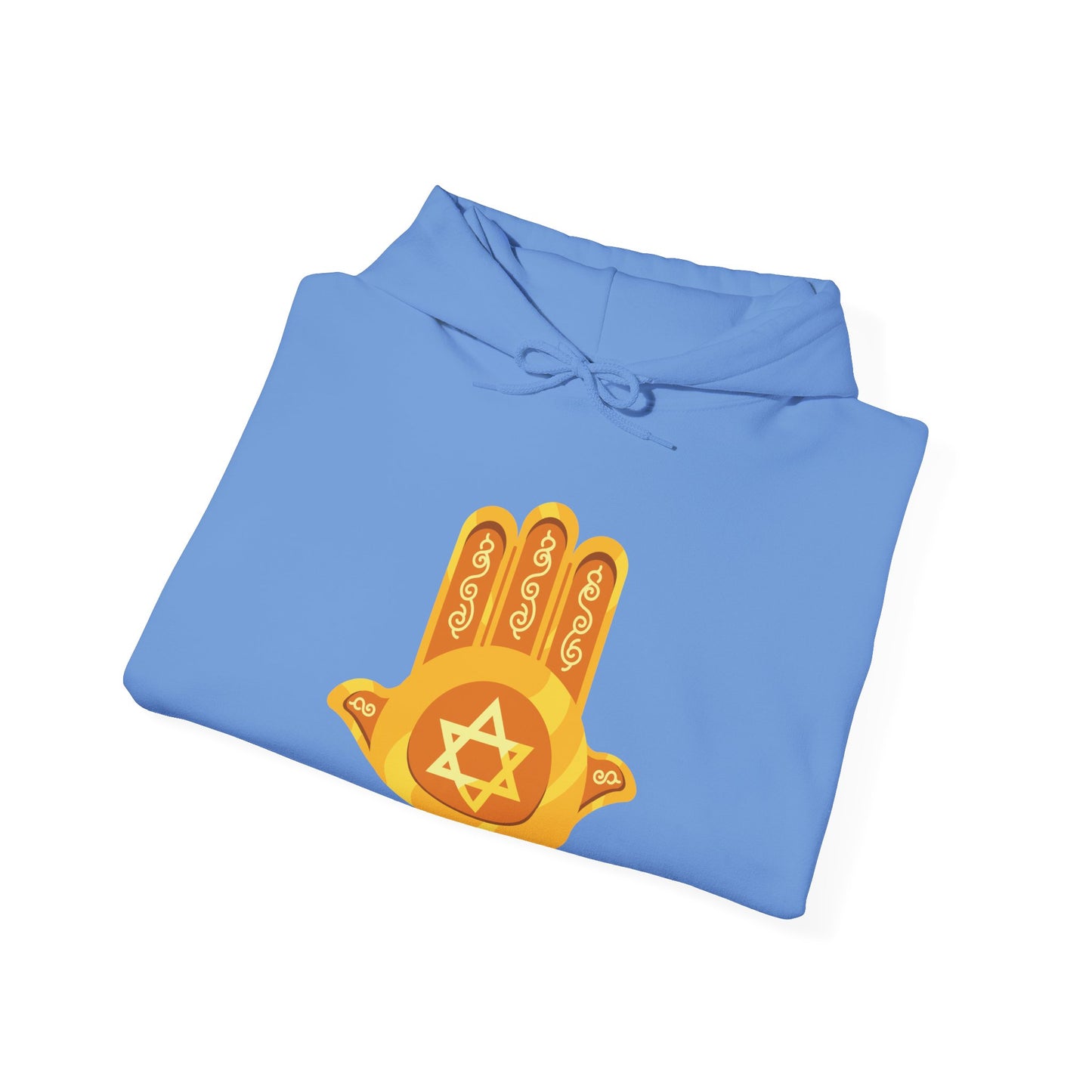 Golden Hamsa Hand with Star of David Hoodie