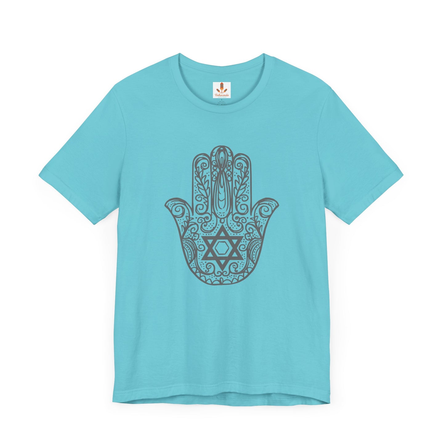 Intricate Hamsa Hand with Star of David T-shirt