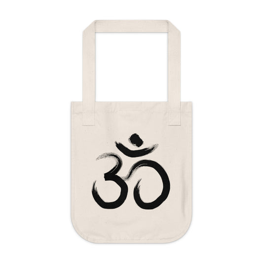 Om Drawing Organic Canvas Tote Bag