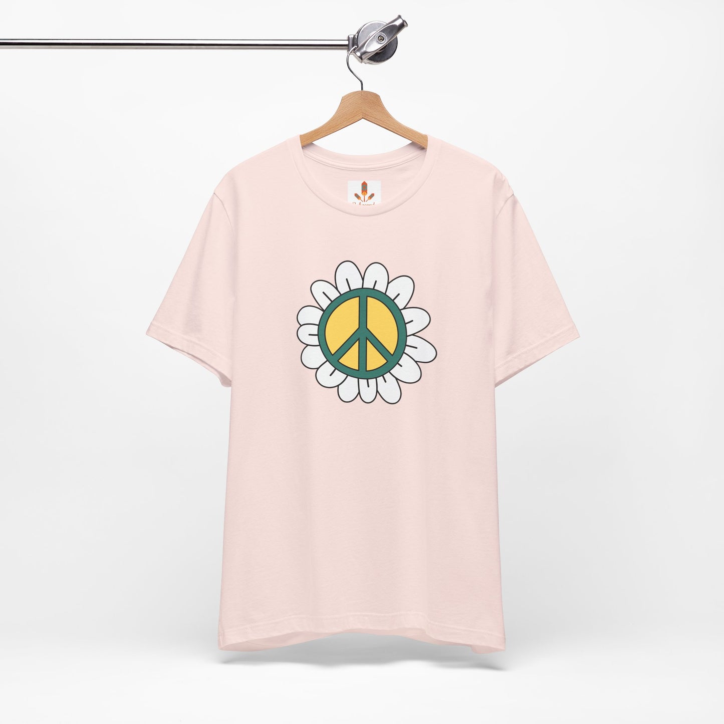 Peace Sign in White Flower T-shirt