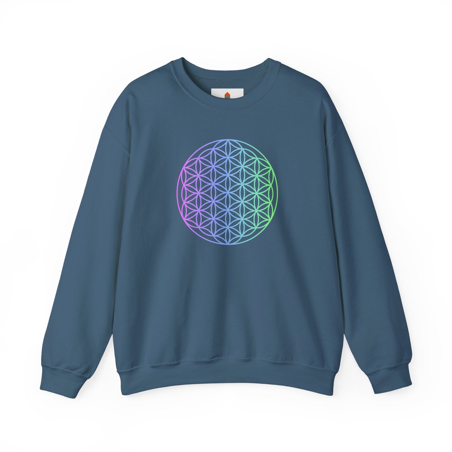 Blue and Green Flower of Life Sweatshirt