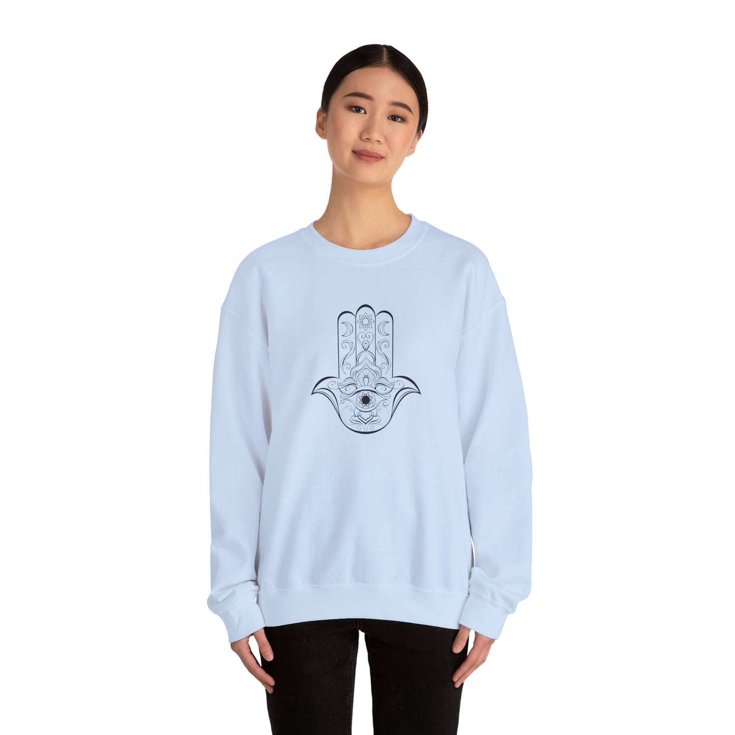 Hamsa Hand with Lotus Flower Sweatshirt