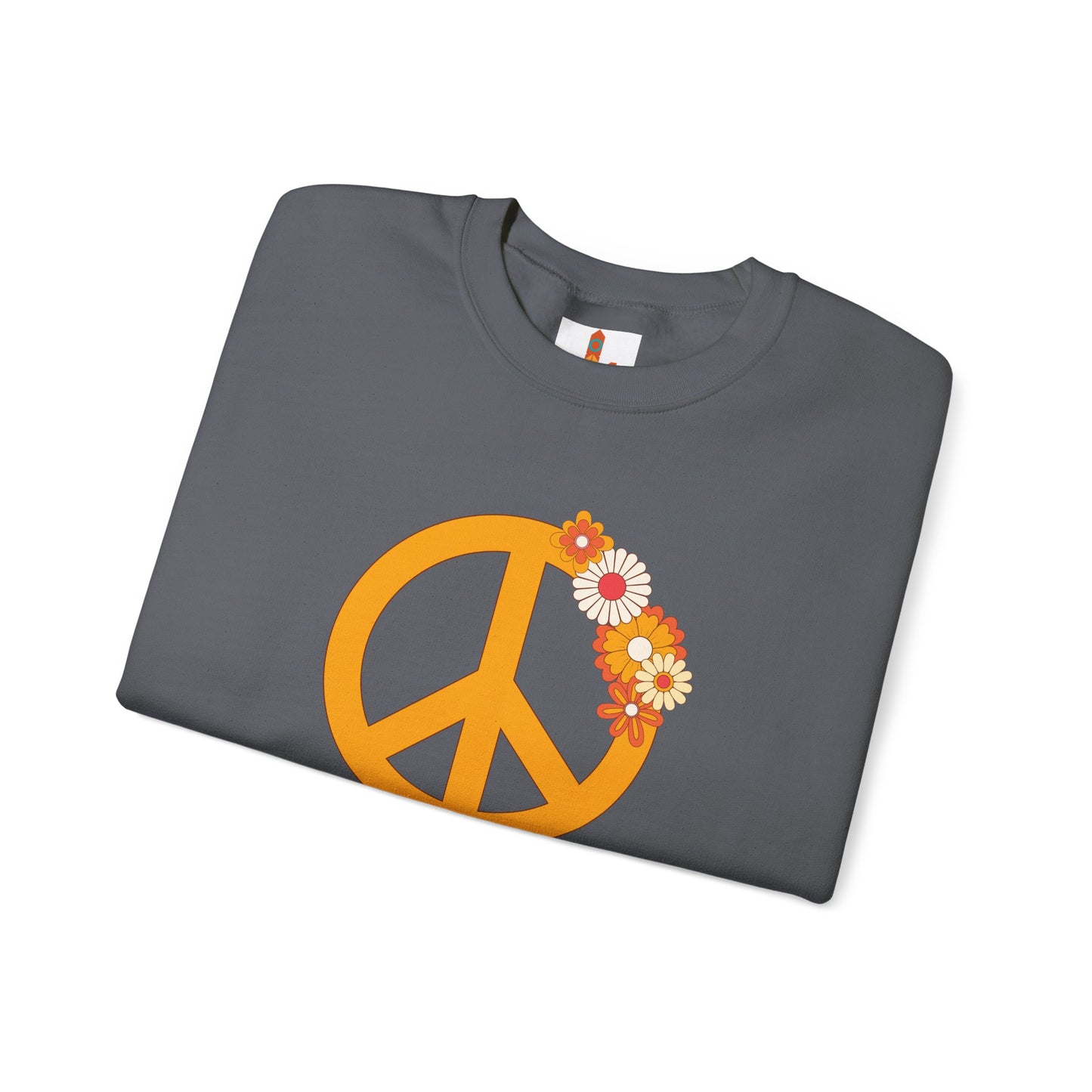 Peace Sign with Flowers Sweatshirt