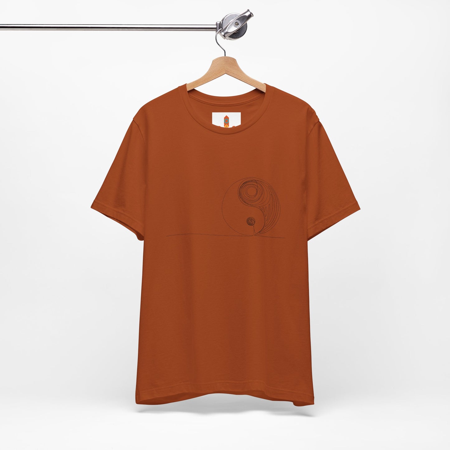 Minimalistic Yin Yang Drawing T-shirt