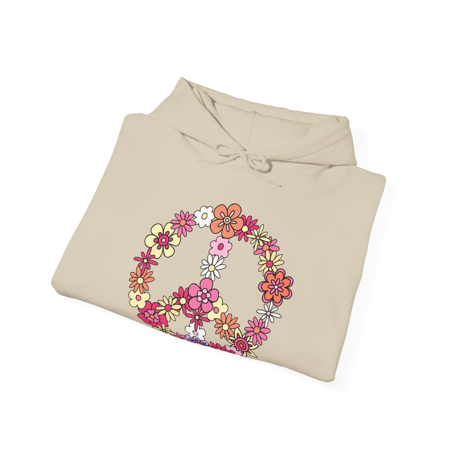 Peace Sign made from Flowers Hoodie