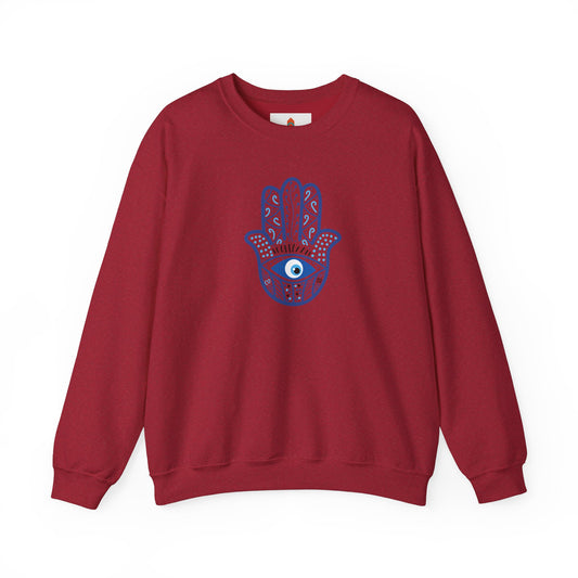 Hamsa Hand with Blue Eye Sweatshirt