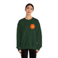 Peace Sign in Orange Flower Sweatshirt