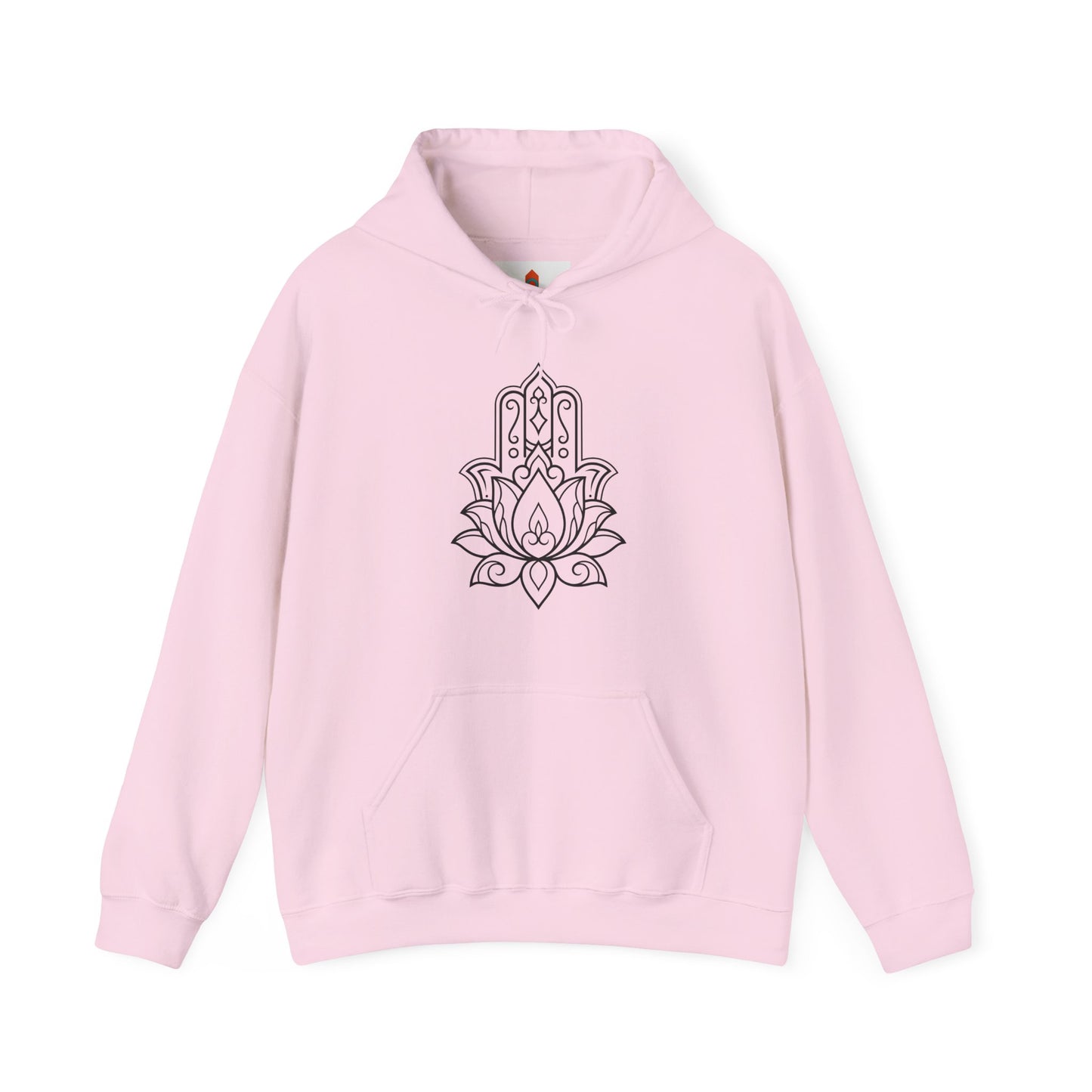 Hamsa Lotus Design Hoodie