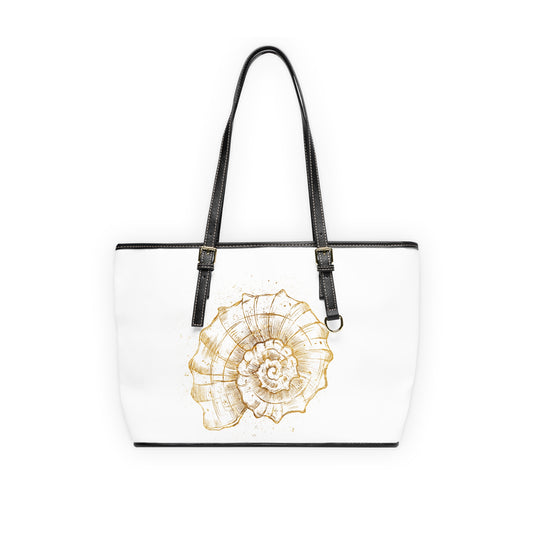 Spiral of Life Shell Leather Shoulder Bag