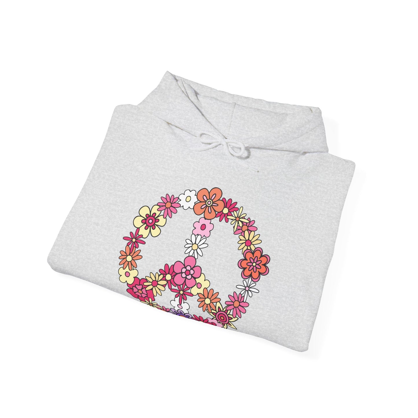 Peace Sign made from Flowers Hoodie