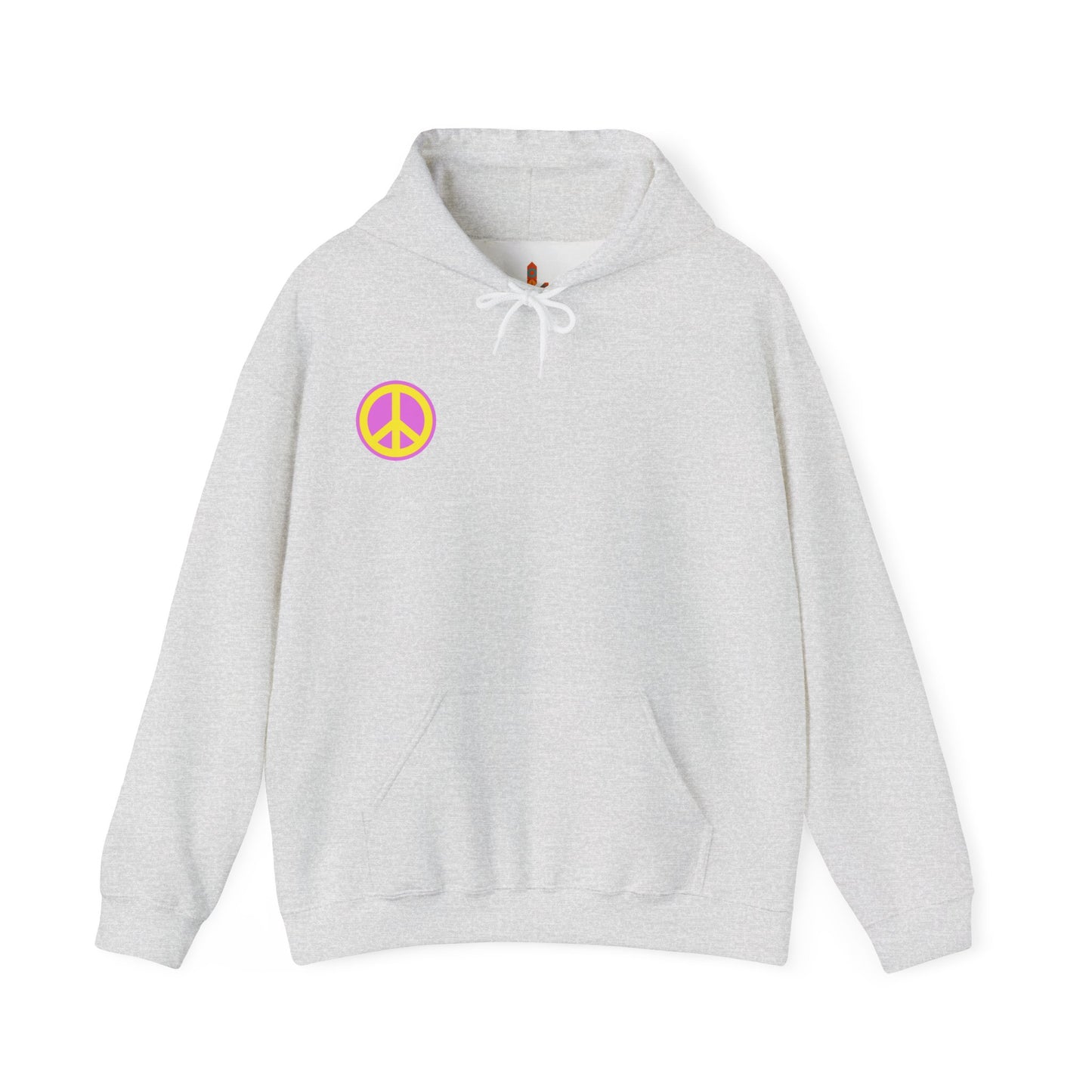 Yellow and Purple Peace Sign Hoodie