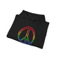Drawing of Rainbow Peace Sign Hoodie