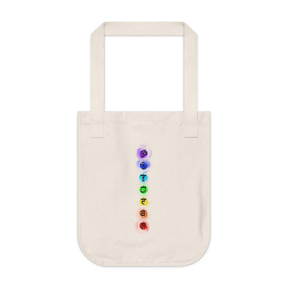 Seven Chakra Symbols Organic Canvas Tote Bag