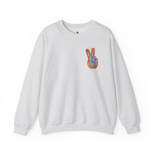 Hippie Peace Hand Sign Sweatshirt