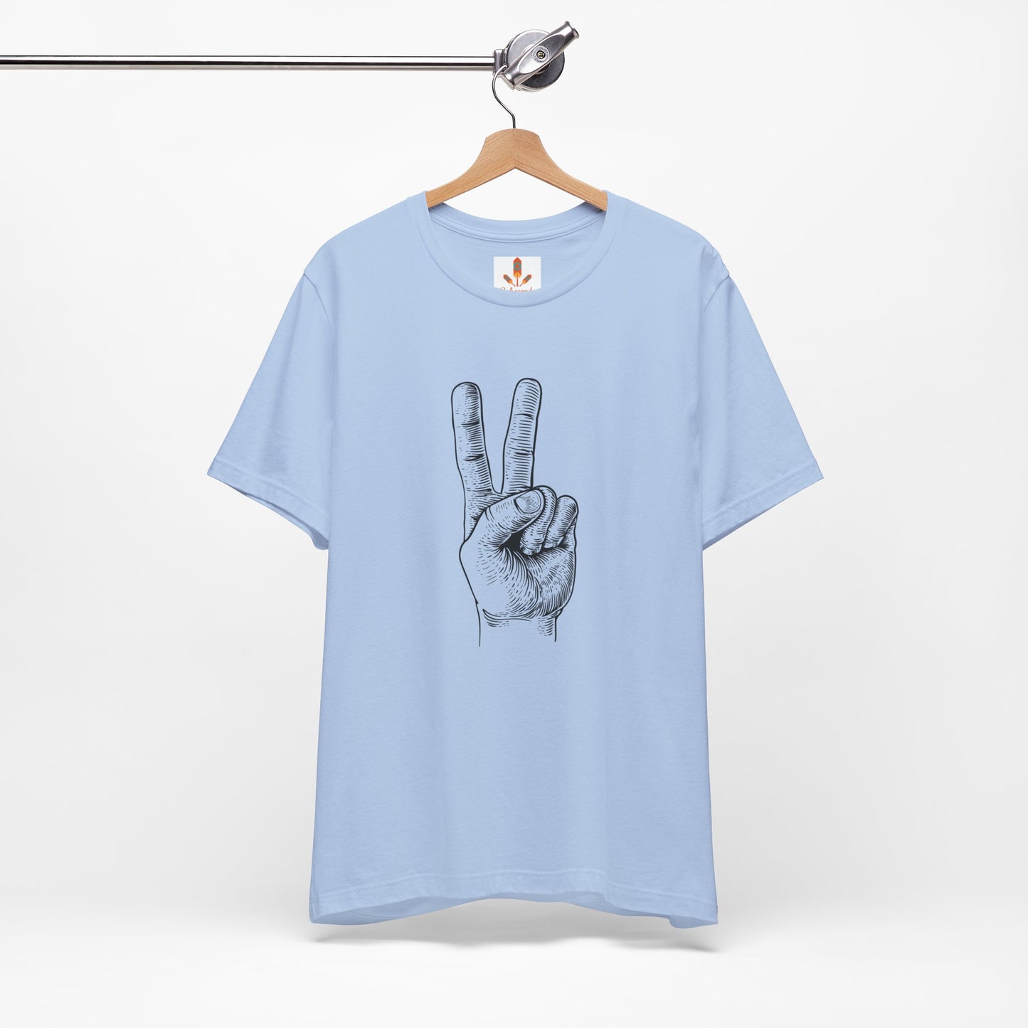 Peace Hand Sign Drawing T-shirt