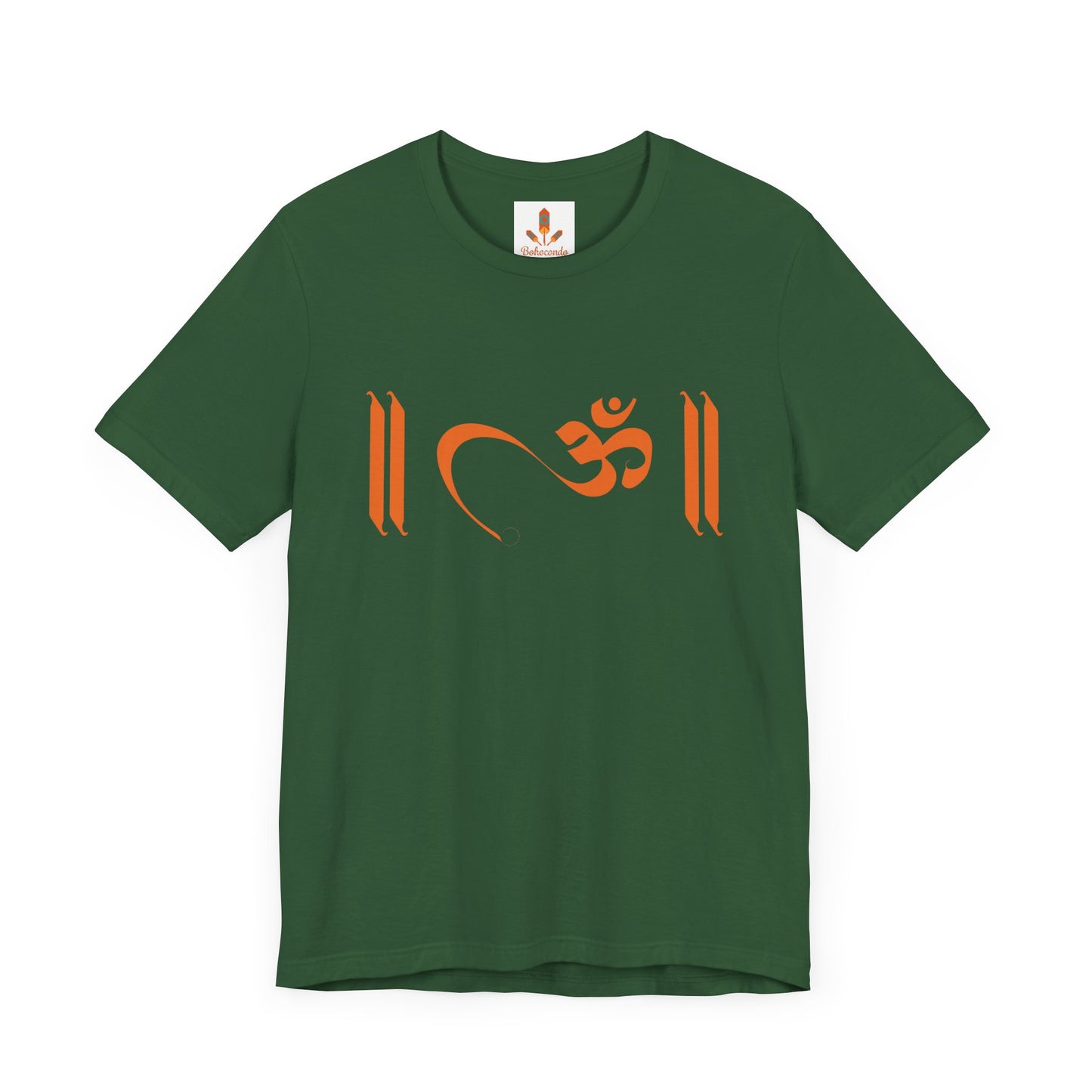 Om Written in Orange T-shirt