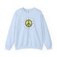 Peace Sign in White Flower Sweatshirt