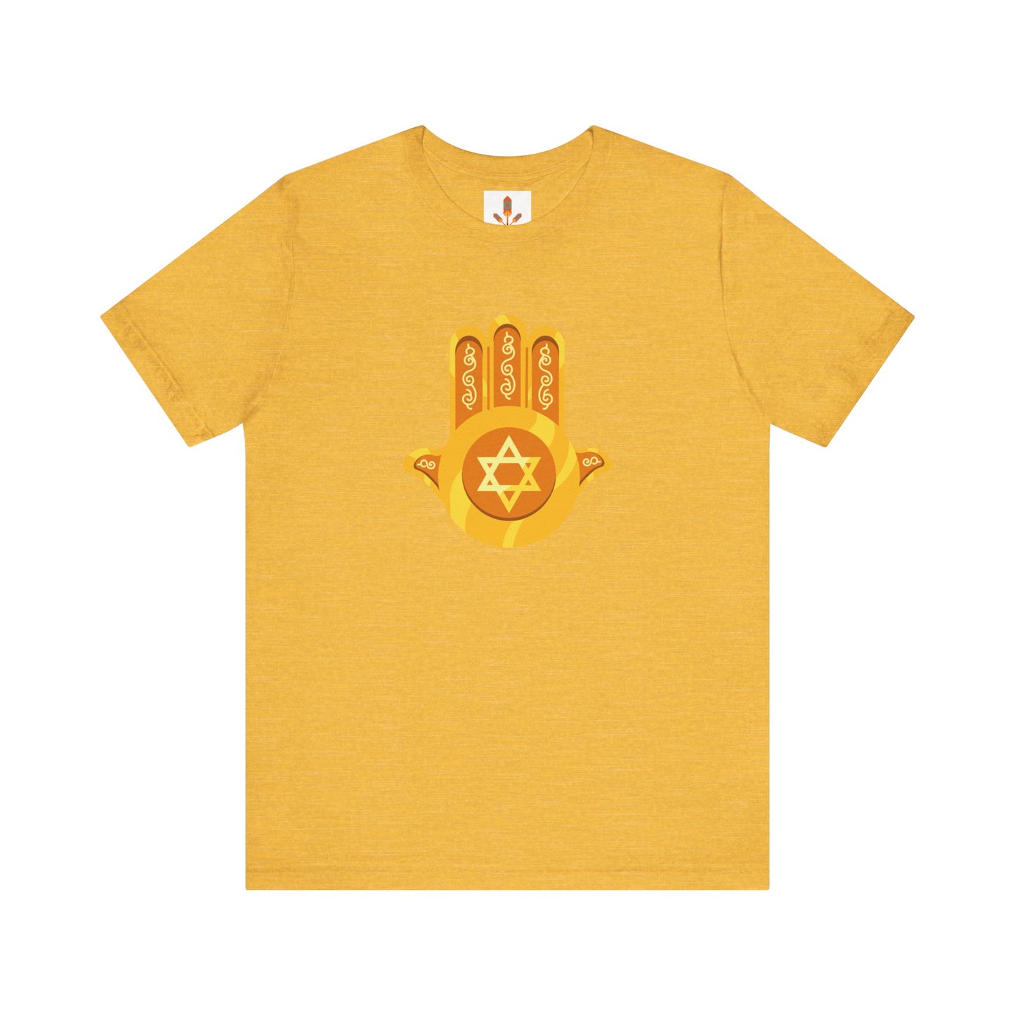 Golden Hamsa Hand with Star of David T-shirt