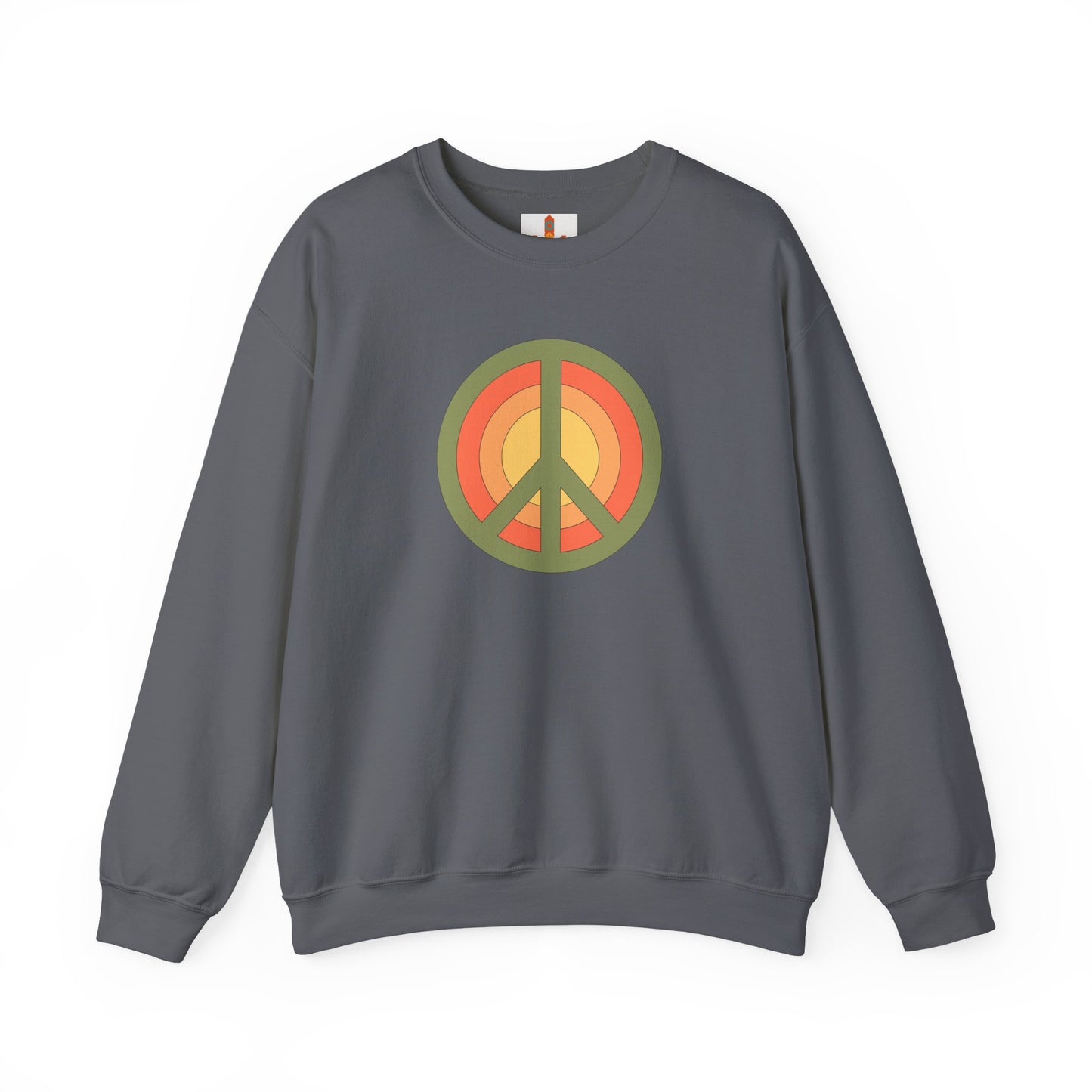 Retro Peace Sign Design Sweatshirt