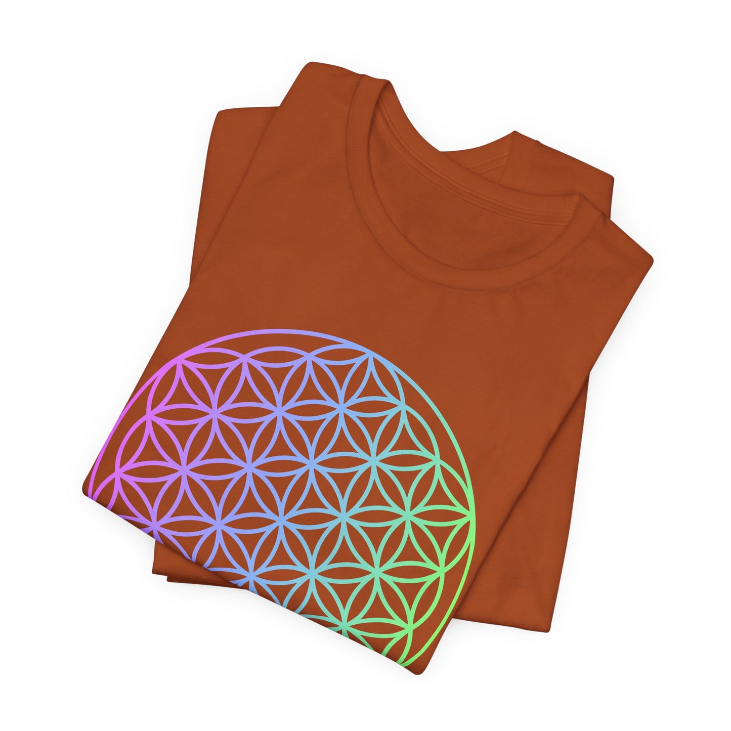 Blue and Green Flower of Life T-shirt (NEW)