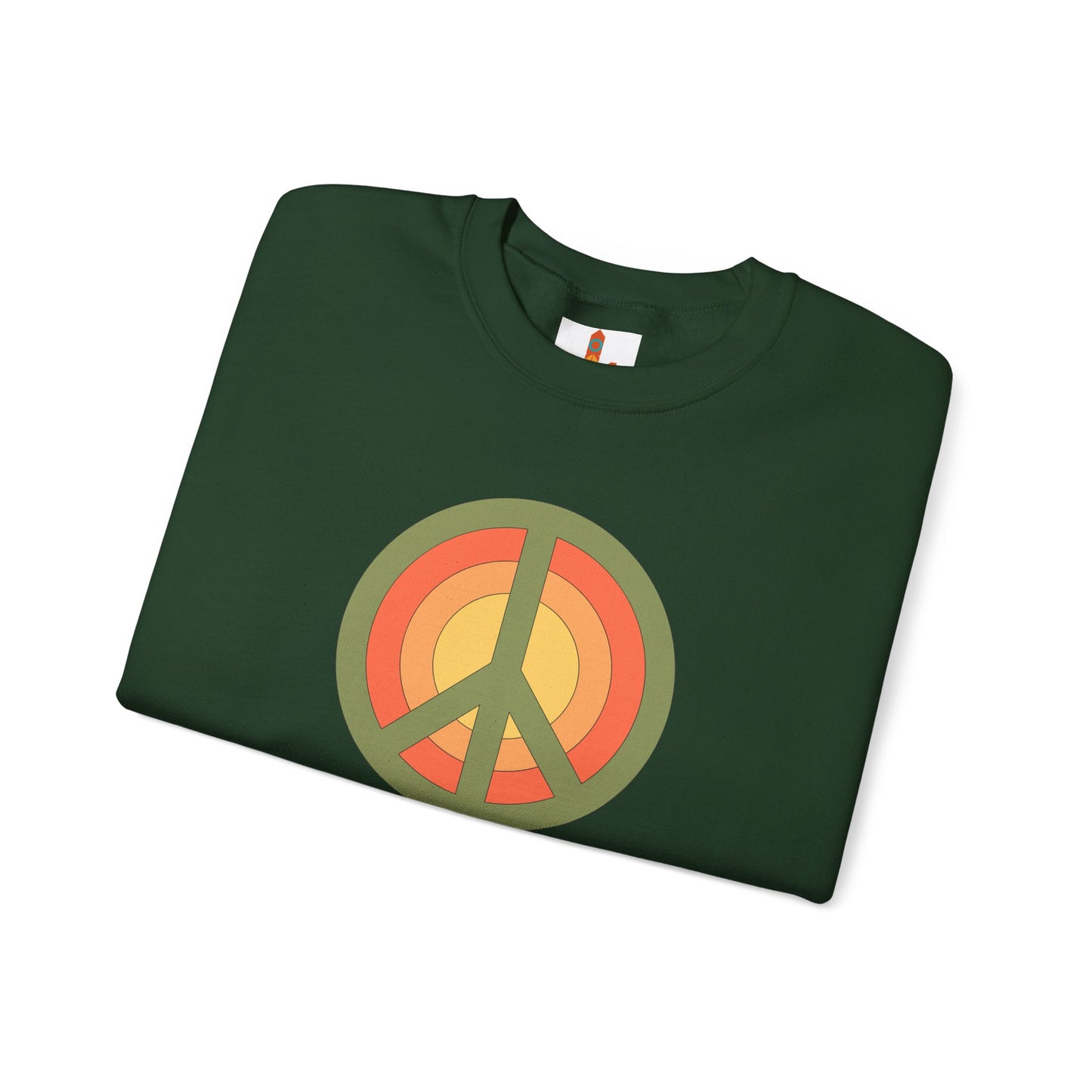 Retro Peace Sign Design Sweatshirt