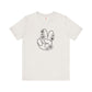 Black Peace Hand Sign with Flowers T-shirt