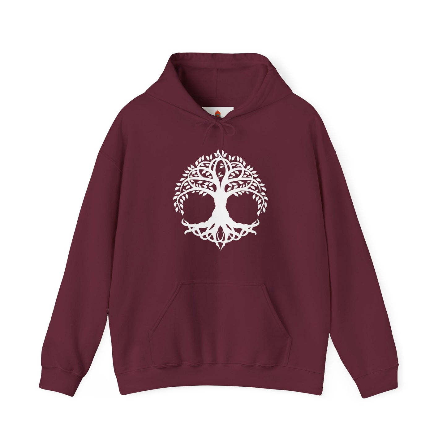 White Celtic Tree of Life Design Hoodie