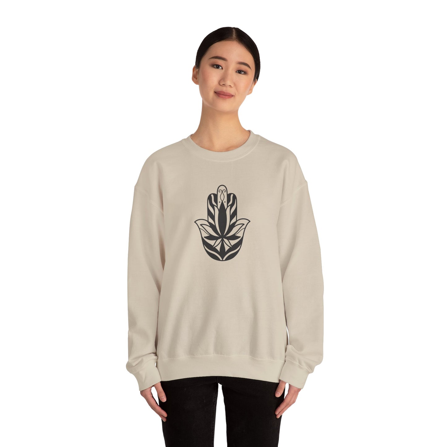 Hamsa Lotus Hand Sweatshirt