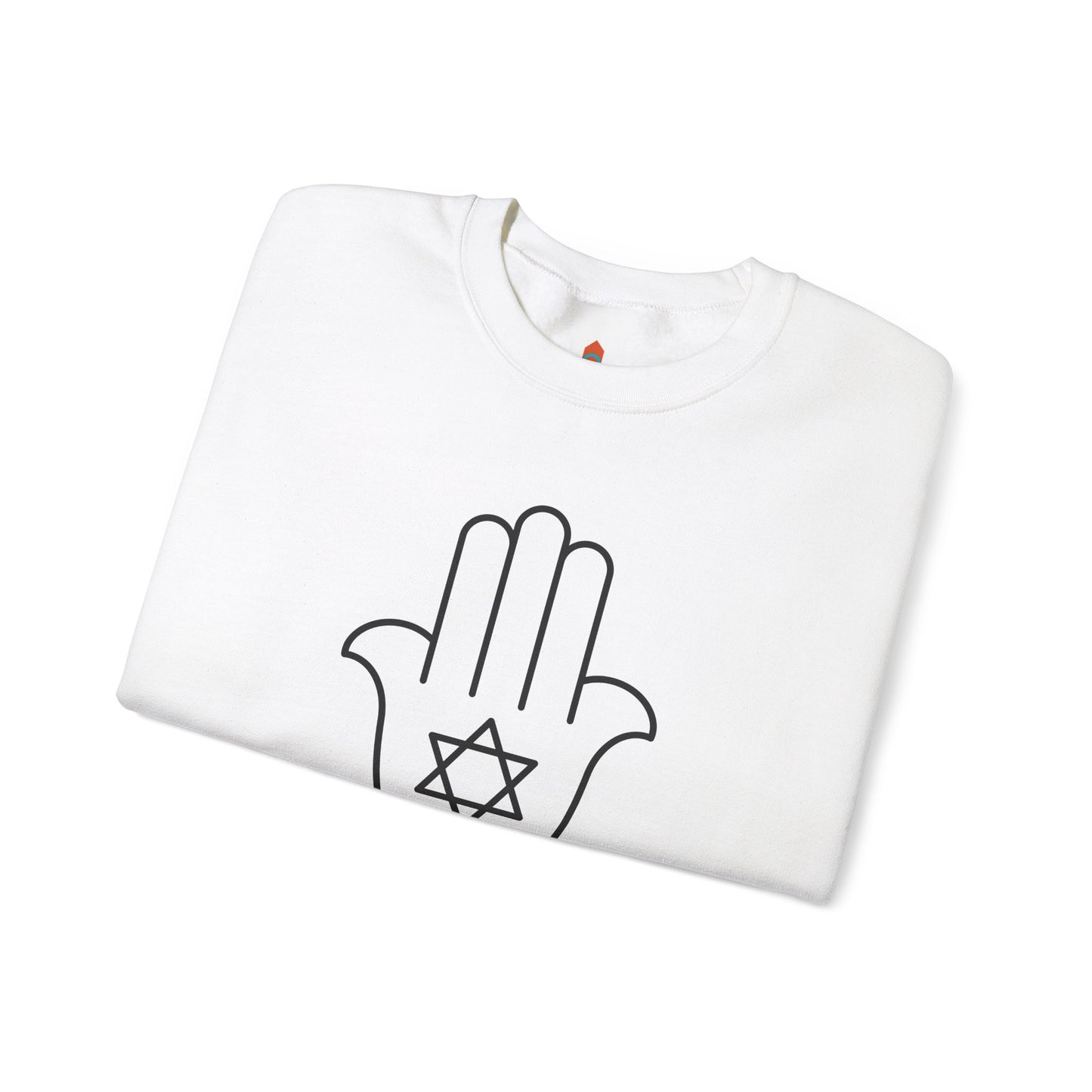 Simple Star of David in Hamsa Hand Sweatshirt