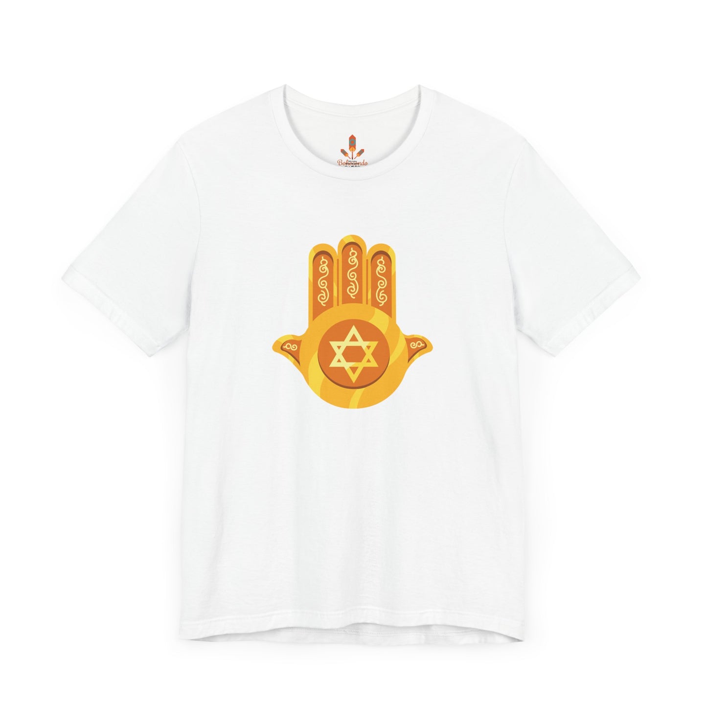 Golden Hamsa Hand with Star of David T-shirt