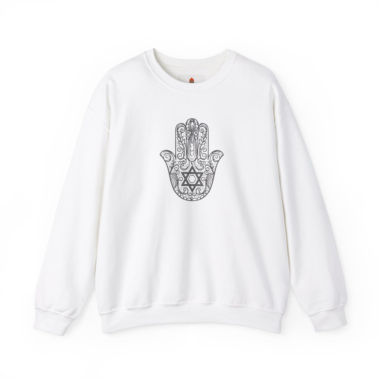 Intricate Hamsa Hand with Star of David Sweatshirt