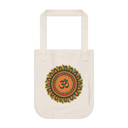 Om Multicolor Mandala Organic Canvas Tote Bag