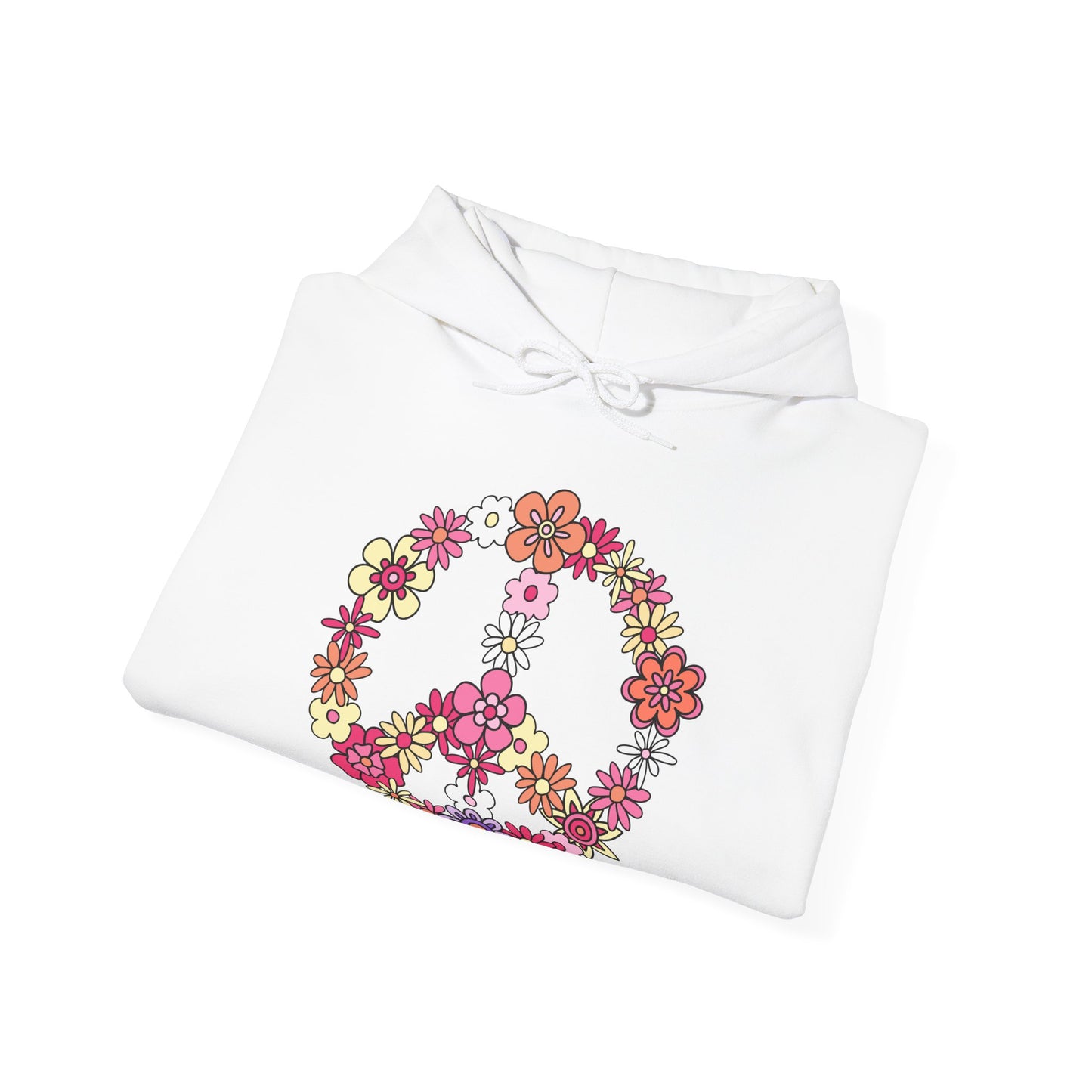 Peace Sign made from Flowers Hoodie