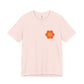 Peace Sign in Orange Flower T-shirt