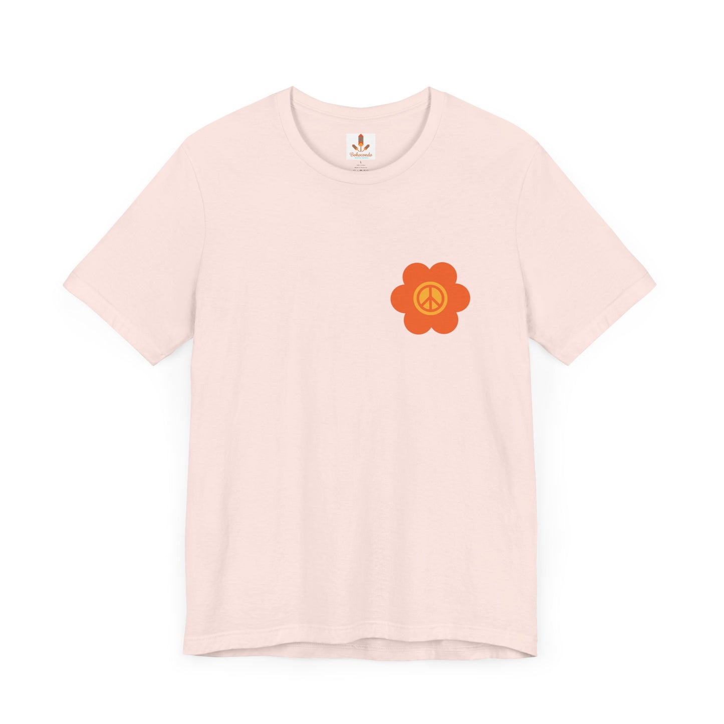 Peace Sign in Orange Flower T-shirt