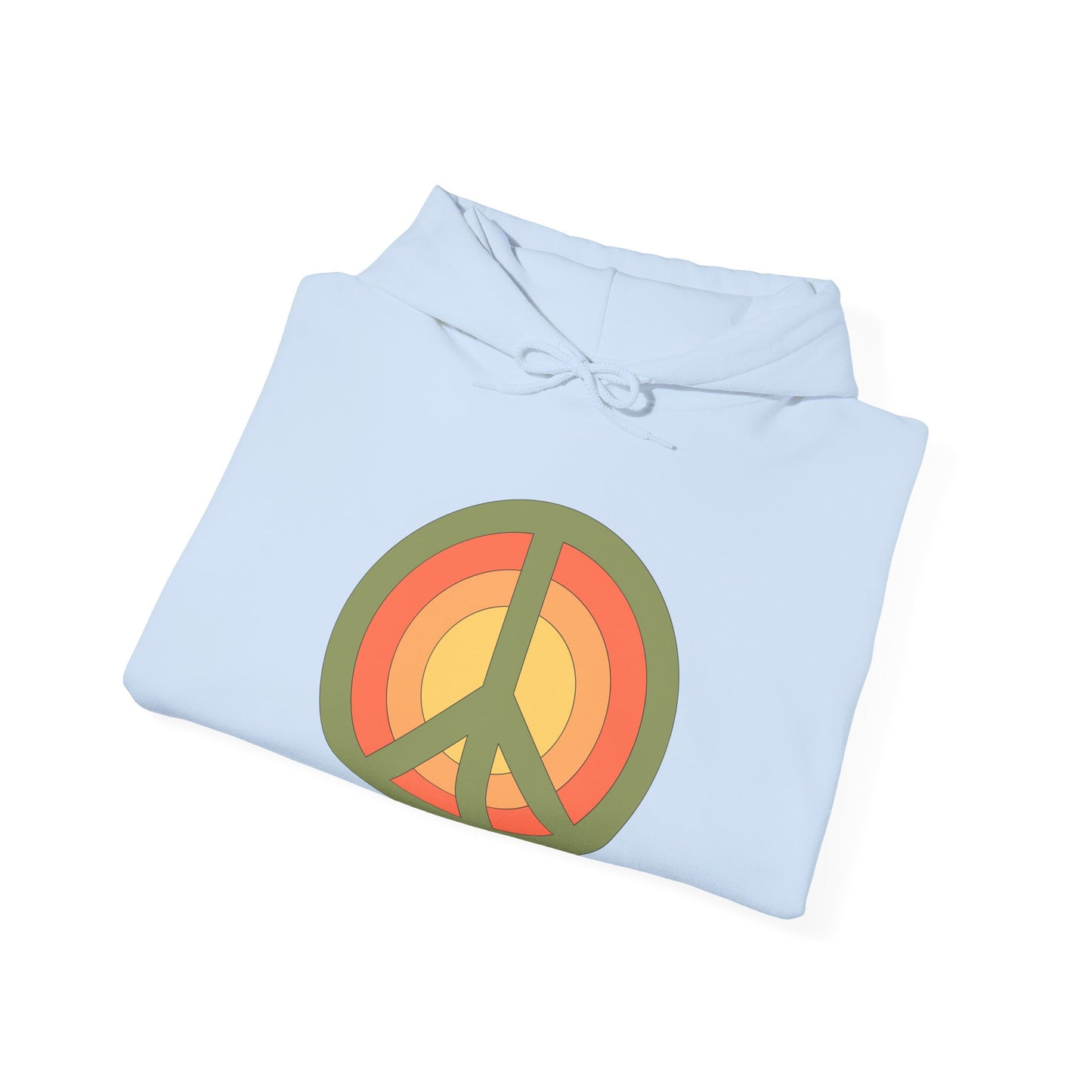 Retro Peace Sign Design Hoodie